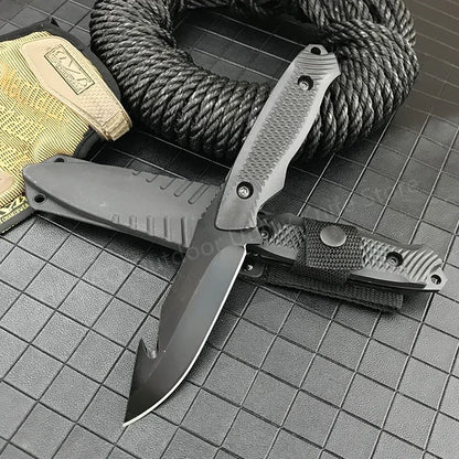 Survival Fixed Blade Knife High Hardness 5Cr13Mov Blade ABS Handle Military Tactical Outdoor Knife EDC with Sheath Hunting Tool