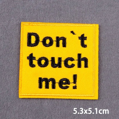 Indicative Slogan Patch Iron/Sew On Patches For Clothing Thermoadhesive Patches Embroidery/Fusible Patch Stay Weird Applique DIY