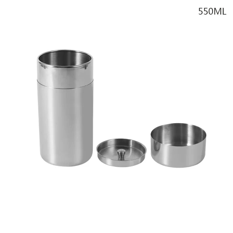 Stainless Steel Tea Can Loose Leaf Tea Tins  Small Travel Portable Container Coffee Sugar  Box Containers Kitchen Canisters