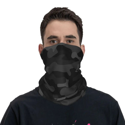 Custom Flecktarn Camo Bandana Neck Gaiter Windproof Face Scarf Cover Men Women Woodland Camouflage Headwear Tube Balaclava