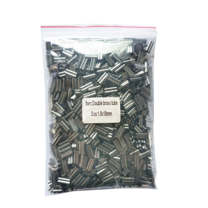 100PCS Brass Double Barrel Crimps Sleeve Tube Pipe Leader Wire Crimping Connector Carp Fishing Hook Accessories Pesca