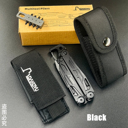 DAKOYU DKShadow Multitool Camping Pliers with Emergency Whistle -8 Color Compact Outdoor Tool, Suitable for Hiking and Camping