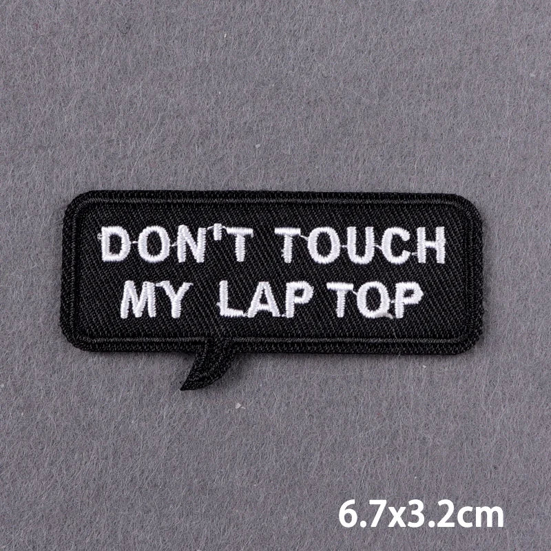 Indicative Slogan Patch Iron/Sew On Patches For Clothing Thermoadhesive Patches Embroidery/Fusible Patch Stay Weird Applique DIY