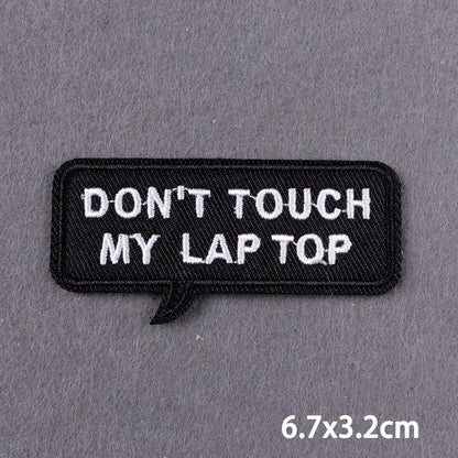 Indicative Slogan Patch Iron/Sew On Patches For Clothing Thermoadhesive Patches Embroidery/Fusible Patch Stay Weird Applique DIY