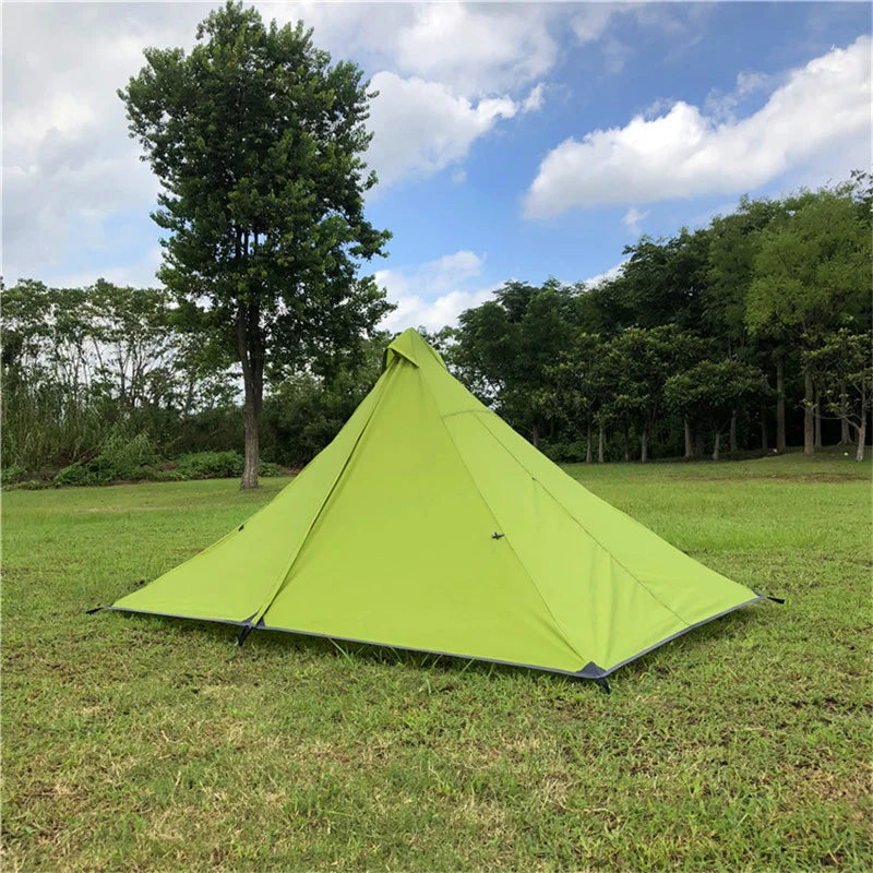 Single Person Ultralight Camping Tent Separated Dual Layer Outdoor Mesh Tent One Room One Hall 4 Season Tent for Beach Travel