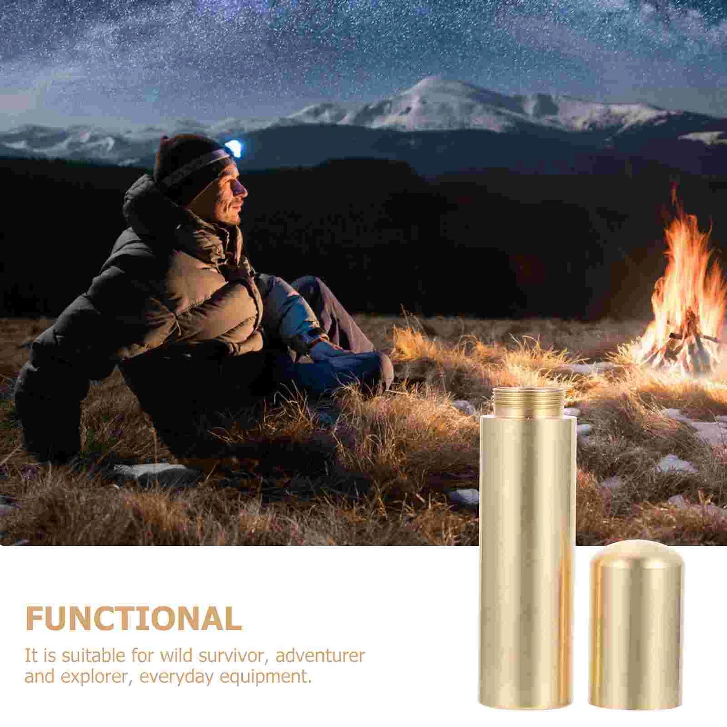 1pc Outdoor Metal Match Container Camping Survival Tin Watertight Portable Matches Storage Box Emergency Fire Starter Case For