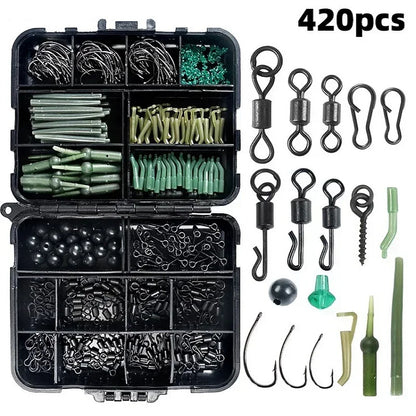 Articulos De Pesca Carp Fishing Tackle Kit Anti Tangle Sleeves Hook Stop Beads Swivels All for Fishing Goods Accessories