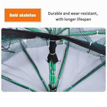 Mesh for Fishing Crayfish Net Fish Trap Foldable Crayfish Catcher Casting Network Crab Trap Catchers Cage Fishing Accessories