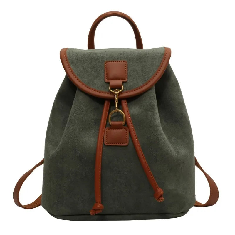 Fashion Women's Stylish Double Shoulder Backpack Large Capacity College Book Bag with Elegant Design Trendy Handbag for Students