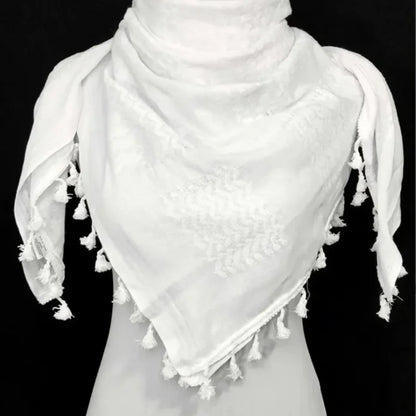 Tactical Arab Keffiyeh Shemagh Scarf Cotton Winter Shawl Neck Warmer Cover Head Wrap Windproof Hiking Camping Scarf Men Women