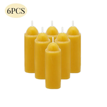 6-20PCS Beeswax Candles Emergency Candles Smokeless Handmade Pillar Candles Wax Candles for UCO Camping Outdoor Emergency