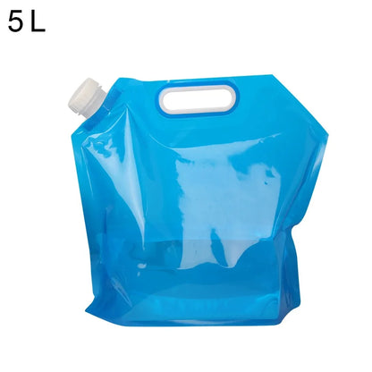 5/10L Camping Water Bag Portable Folding Water Bucket Large Water Container Outdoor Travel Collapsible Pouch Can Camping Supplie