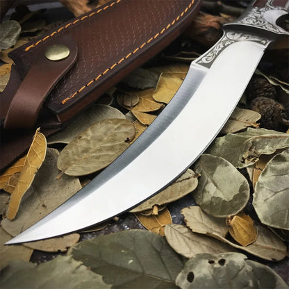 Heavy Duty Saudi Arabia Fixed Blade Knife Military Tactical Knife D2 Steel Blade Sandalwood Handle Outdoor Camping Hunting Tool