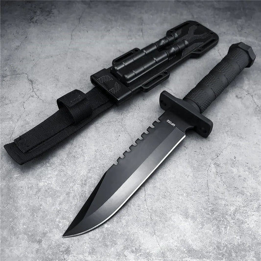 Survival Fixed Blade Knife Sharp 5Cr13Mov Blade with  Sheath Camping Portable Outdoor Utility Knife EDC Tactical Hunting Tool