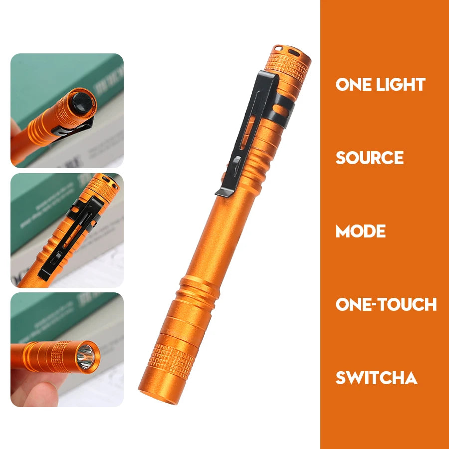 Mini Portable LED Pen Light Pocket Ultra Bright High Lumens Handheld Flashlight Linterna Torch For Camping Outdoor Emergency