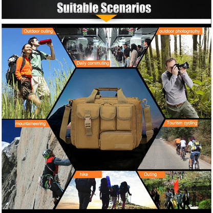 Tactical Messenger Bag Mult-Pockets Military Sling Shoulder Bag Multi-functional MOLLE for Hunting Climbing Cycling