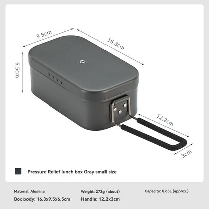 CAMPINGMOON S-2013 Aluminum Oxide Portable Lunch Box, Open Flame Heated OutdoorPicnic Camping Lunch Box, Aluminum Lunch Box
