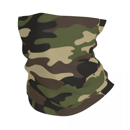 Custom Flecktarn Camo Bandana Neck Gaiter Windproof Face Scarf Cover Men Women Woodland Camouflage Headwear Tube Balaclava