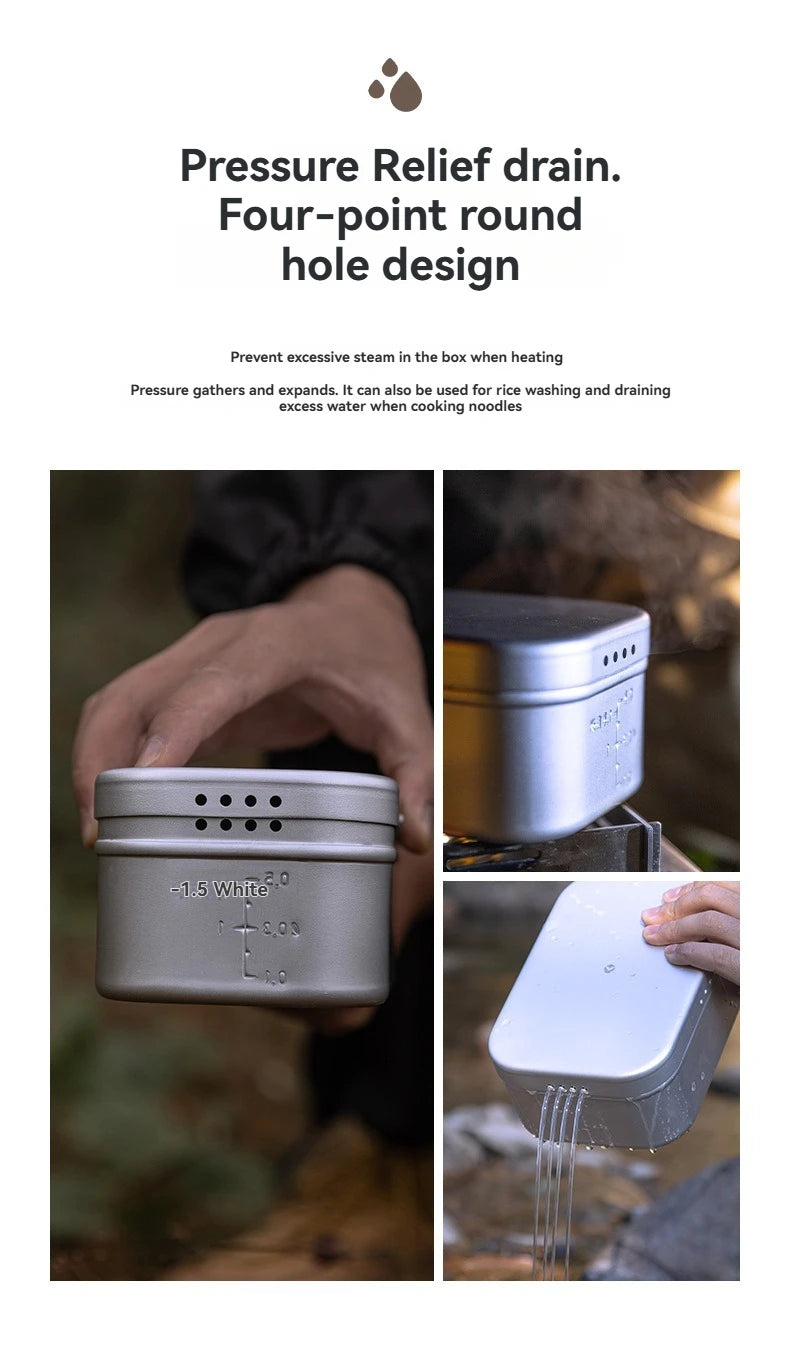 CAMPINGMOON S-2013 Aluminum Oxide Portable Lunch Box, Open Flame Heated OutdoorPicnic Camping Lunch Box, Aluminum Lunch Box