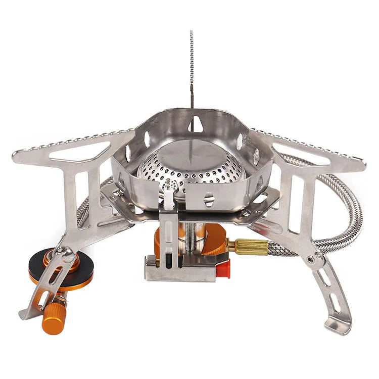 Camping Tourist Burner Big Power Gas Stove Cookware Portable Furnace Picnic Barbecue Tourism Supplies Outdoor recreation