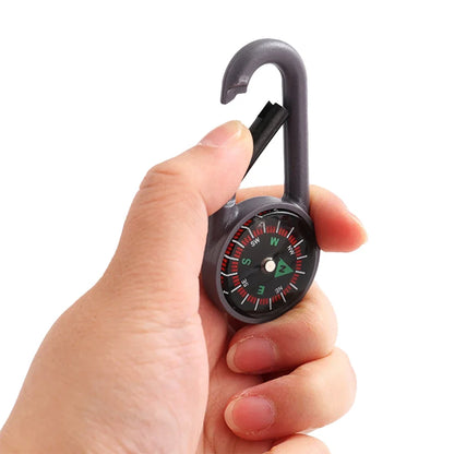 Mini Lightweight Compass, Portable Carabiner Keychain Compasses, Outdoor Camping Tool, Mountaineering Tourism Survival Equipment