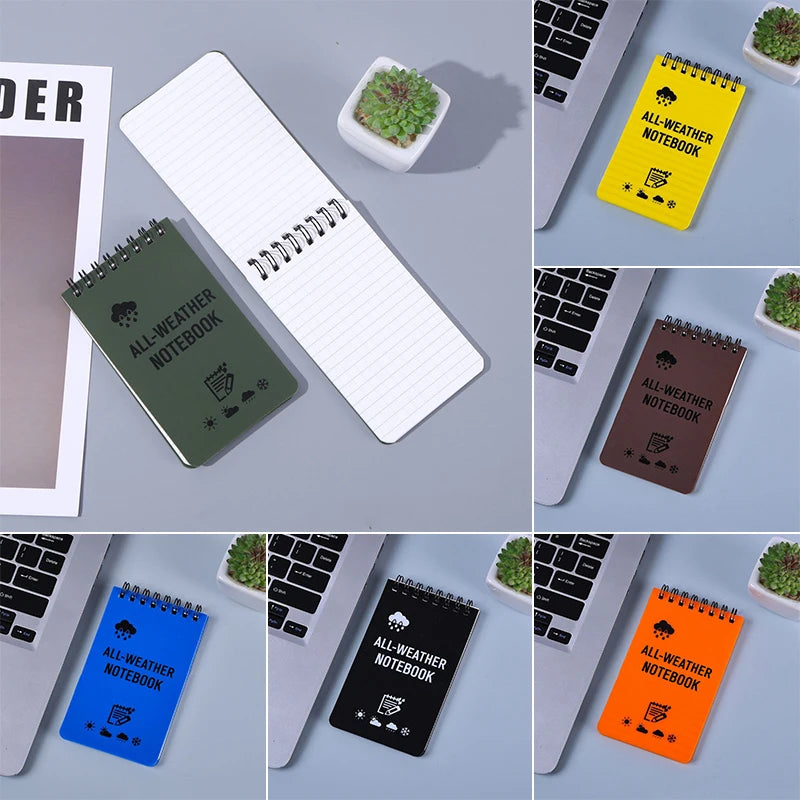 1pc Waterproof Pocket Notebook Tactical Mini Memo Pad With Lined Pages Spiral Notebook Mini Memo Pad Note Pads Office Supplies