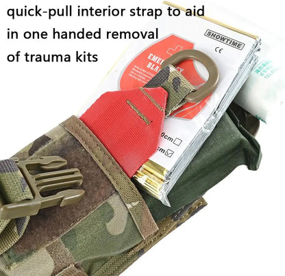 Outdoor Molle Pouch Emergency First Aid Kit MOLLE Clip Trauma Shears Tourniquet Holder IFAK Pouch Security Survival Gear