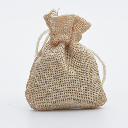 5pcs Multisize Jute Burlap Linen Drawstring Bag Christmas Halloween Gift Bags Wedding Birthday Party Candy Chocolate Packing Bag