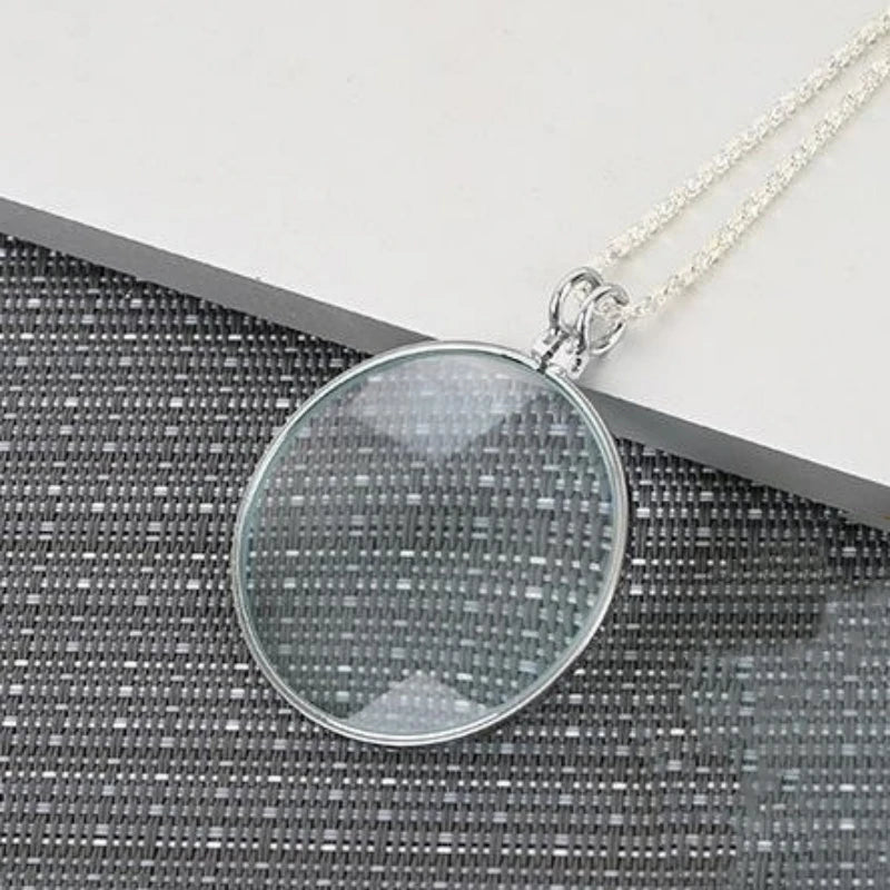 Magnifying Glass Reading Glasses Pendant Jewelry Optical Magnifier with Chain Necklace Neckglasses Portable Monocle Dropshipping