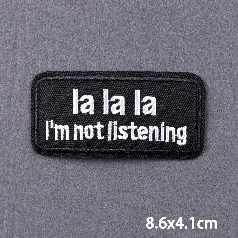 Indicative Slogan Patch Iron/Sew On Patches For Clothing Thermoadhesive Patches Embroidery/Fusible Patch Stay Weird Applique DIY