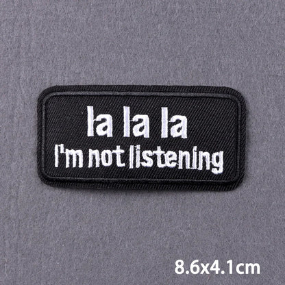 Indicative Slogan Patch Iron/Sew On Patches For Clothing Thermoadhesive Patches Embroidery/Fusible Patch Stay Weird Applique DIY