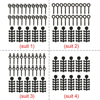 20 Pcs Fishing Screws 50 Pcs Hook Stop Hook Carp Fishing Accessories Hook Stops Beads for Carp Fish For Fishing Rig Boilies Fish