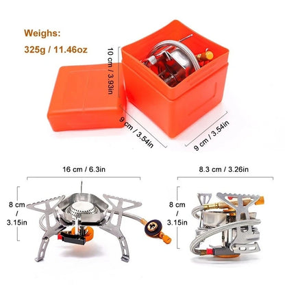 Camping Tourist Burner Big Power Gas Stove Cookware Portable Furnace Picnic Barbecue Tourism Supplies Outdoor recreation