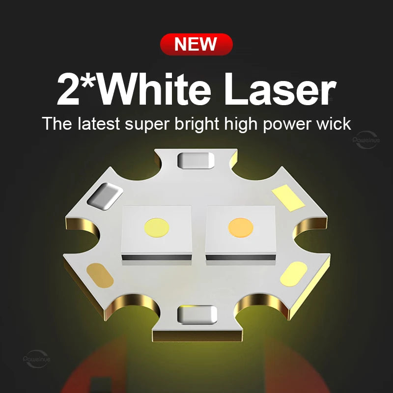 Powerful Flashlight With 7 Lamp Beads Super Tactical Light With COB Side Light Camping Lantern USB Rechargeable Outdoor Torch