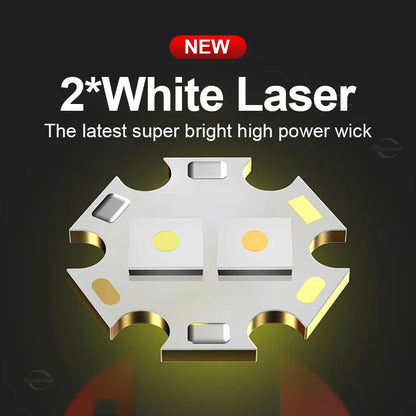 Powerful Flashlight With 7 Lamp Beads Super Tactical Light With COB Side Light Camping Lantern USB Rechargeable Outdoor Torch