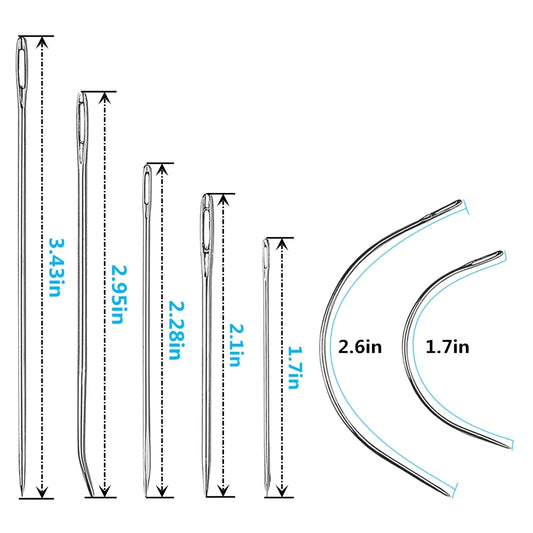 7 PCS/Pack Heavy Duty Household Hand Sewing Needles Leather Sewing Needles For Repair Upholstery Carpet Canvas Sewing Tools