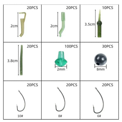 Articulos De Pesca Carp Fishing Tackle Kit Anti Tangle Sleeves Hook Stop Beads Swivels All for Fishing Goods Accessories