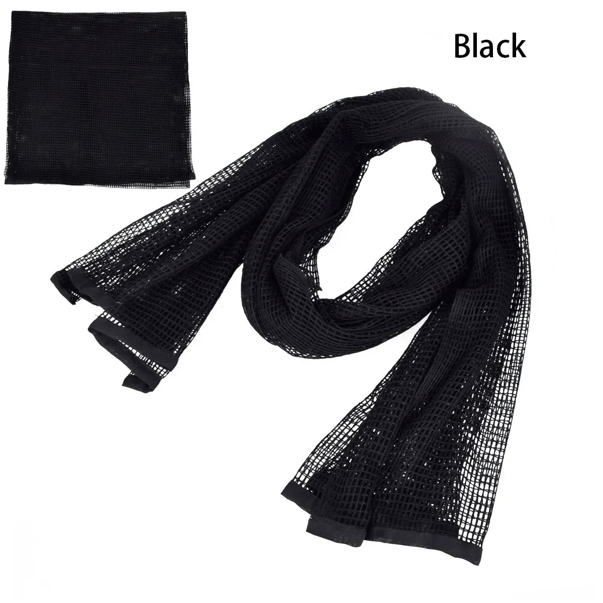 Camouflage Netting Scarf Sniper Veil Camo Mesh Face Scarf Veil Shemagh Head Wrap for Outdoor Camping Hiking Hunting Shooting