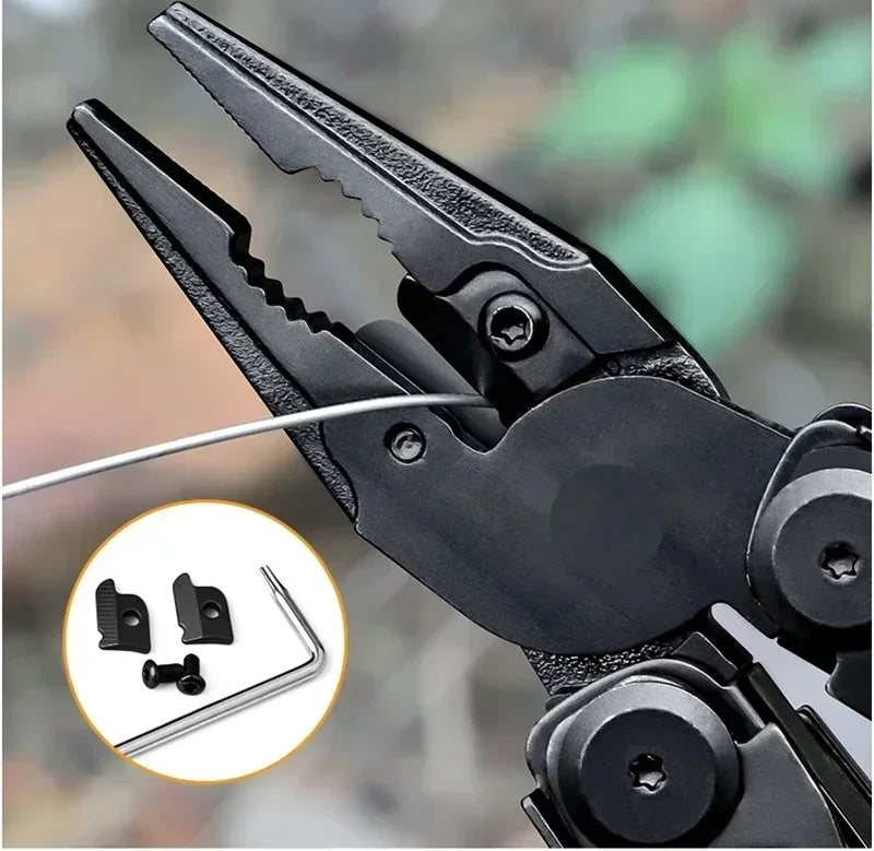 Multitool  18-in-1 EDC Pocket Knife Set with Wire Stripper, Pliers, and Pocket Clip, Gifts for Men, Stainless Steel Scissors