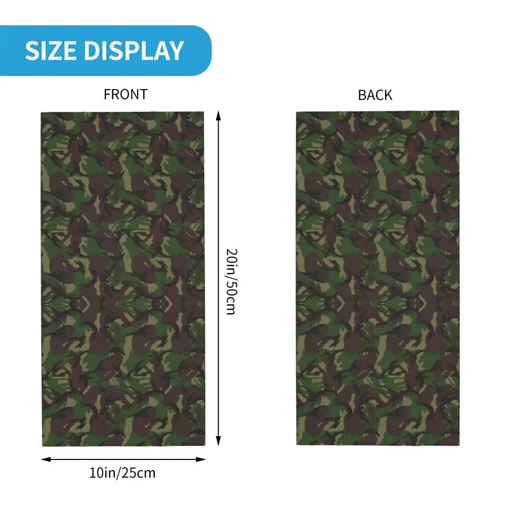 Custom Flecktarn Camo Bandana Neck Gaiter Windproof Face Scarf Cover Men Women Woodland Camouflage Headwear Tube Balaclava