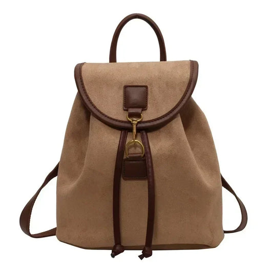 Fashion Women's Stylish Double Shoulder Backpack Large Capacity College Book Bag with Elegant Design Trendy Handbag for Students