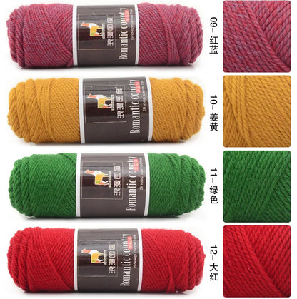 TPRPYN 1pc 100g Alpaca wool Soft Warm Knitting Worsted Alpaca Wool Crochet Yarn Thread Scarves Gloves Handcraft Pure Multic