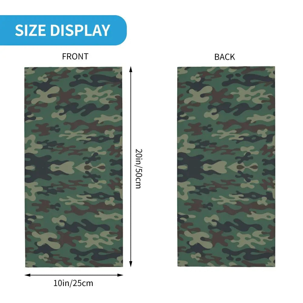 Custom Flecktarn Camo Bandana Neck Gaiter Windproof Face Scarf Cover Men Women Woodland Camouflage Headwear Tube Balaclava
