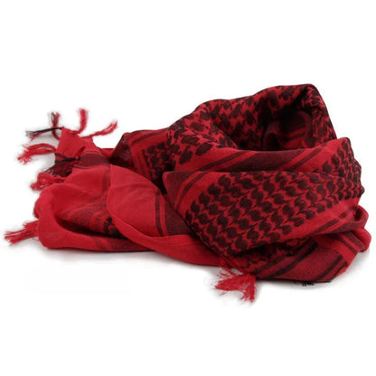 Tactical Arab Keffiyeh Shemagh Scarf Cotton Winter Shawl Neck Warmer Cover Head Wrap Windproof Hiking Camping Scarf Men Women