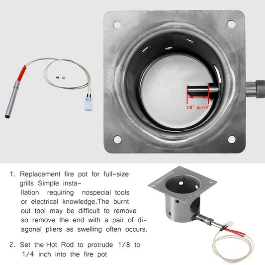 Hot Rod Ignitor Kit Replacement Grill Starter For Traeger Camping Chef Pit Boss Pellet Grills For BBQ Pro Parts-A03I