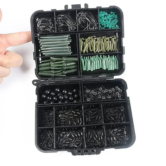 Articulos De Pesca Carp Fishing Tackle Kit Anti Tangle Sleeves Hook Stop Beads Swivels All for Fishing Goods Accessories