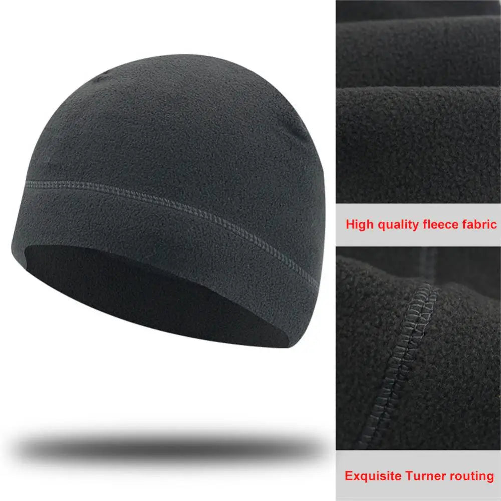 Fleece Running Cap Sports Winter Hat Soft Stretch Fitness Warm Snowboard Hiking Cycling Ski Windproof Cap Men Women