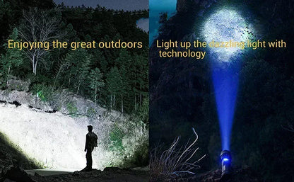 30W  High Bright LED Flashlight High Power Type C Rechargeable Zoom Torch Camping Outdoor Hunting Fishing Walking Lighting Lamp