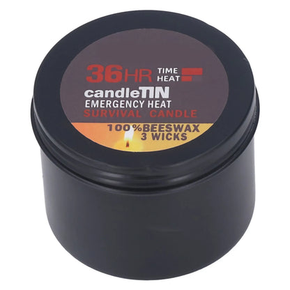 Survival Candle 3 Wicks Small Portable 36 Hours Burning Natural Aroma Long Lasting Candles Romantic Ambience for Camping
