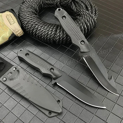 Survival Fixed Blade Knife High Hardness 5Cr13Mov Blade ABS Handle Military Tactical Outdoor Knife EDC with Sheath Hunting Tool